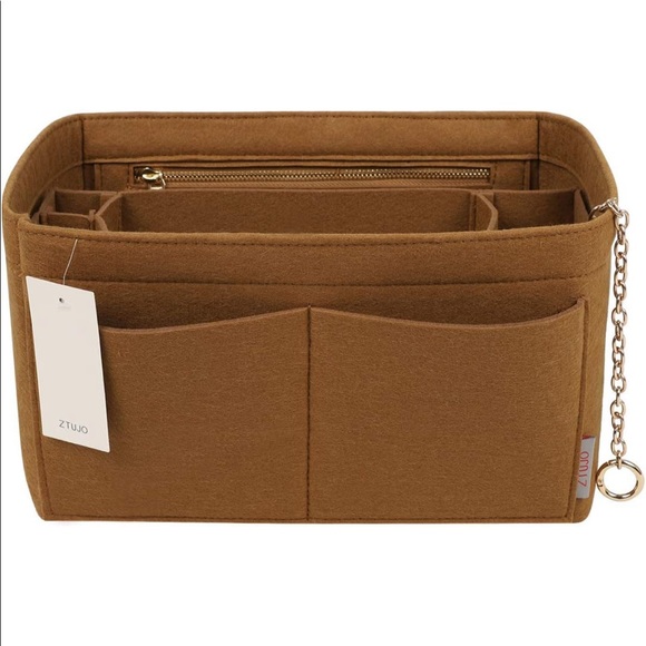 Bags New Felt Purse Organizer Zipper Sewn Bottom Insert Neverfull